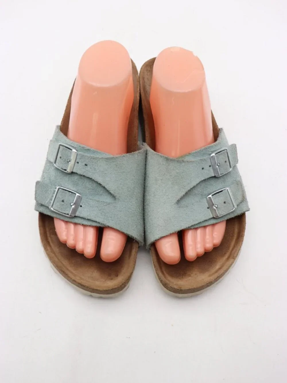 Birkenstock Vaduz Blue Suede Sandals Women's EU 42 US 11 Soft Footbed